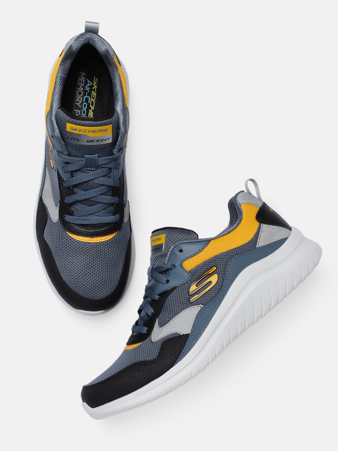 

Skechers Men Blue ULTRA FLEX 2.0-CONSTANT ZEAL Colourblocked Sneakers