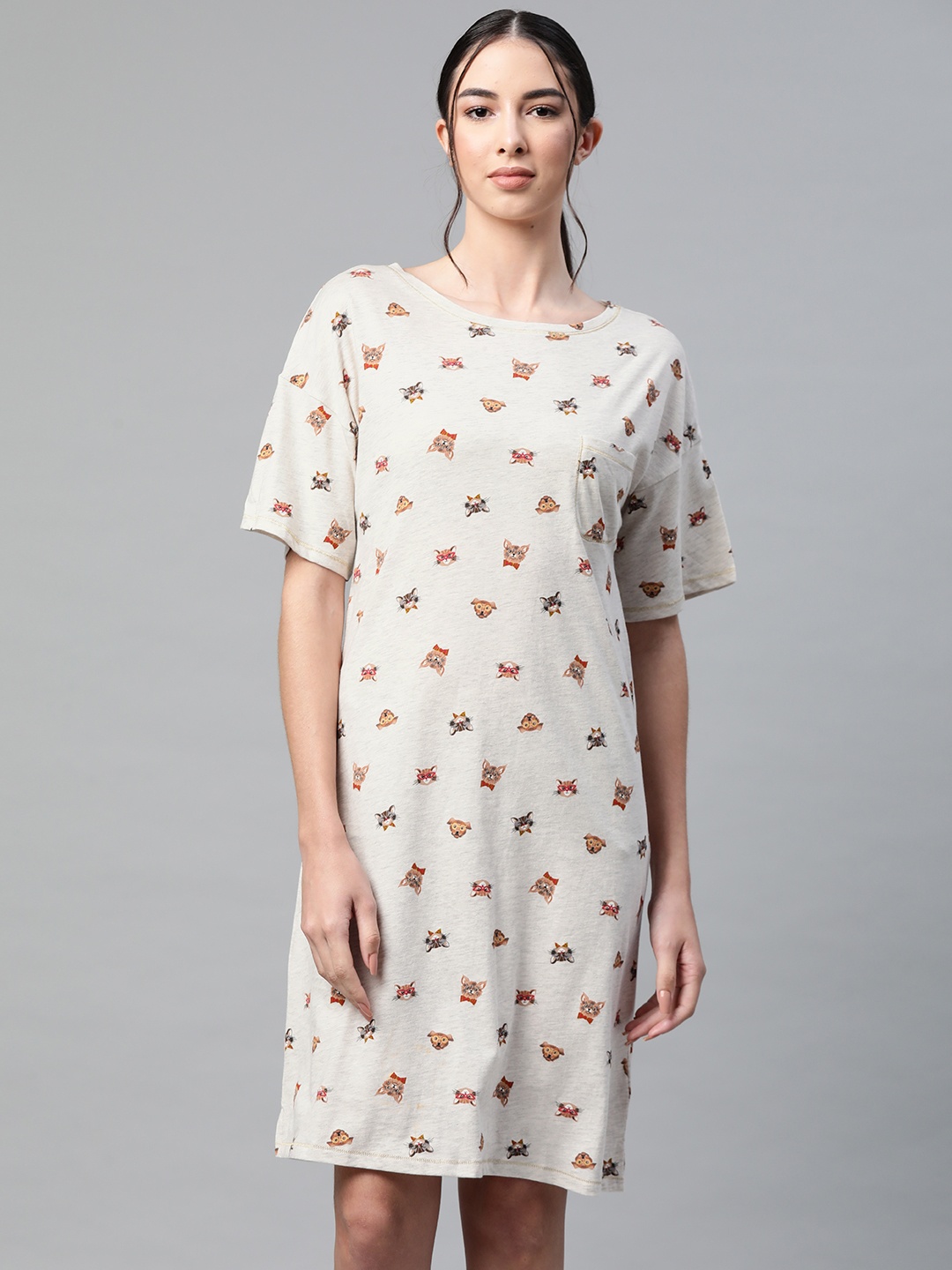 

Marks & Spencer Beige Printed Nightdress