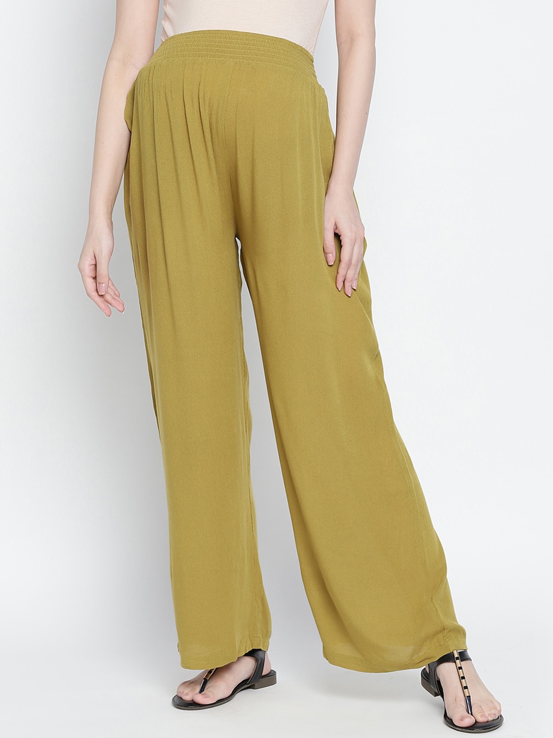 

Oxolloxo Women Olive Green Maternity Trousers