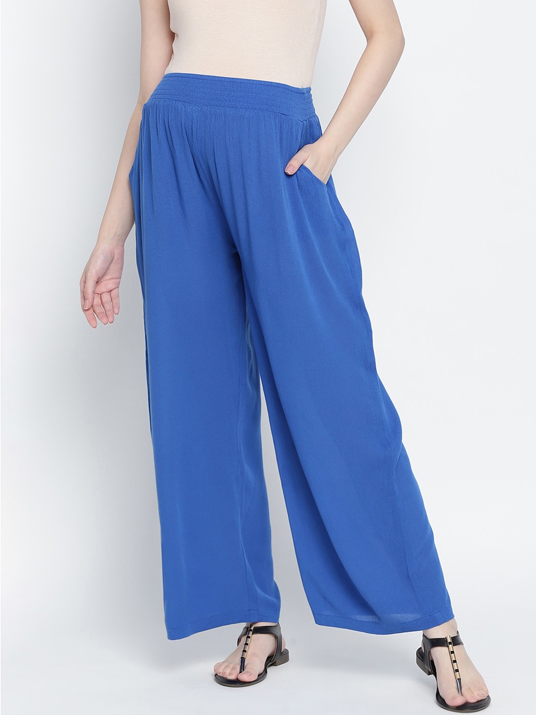 

Oxolloxo Women Blue Parallel Trousers