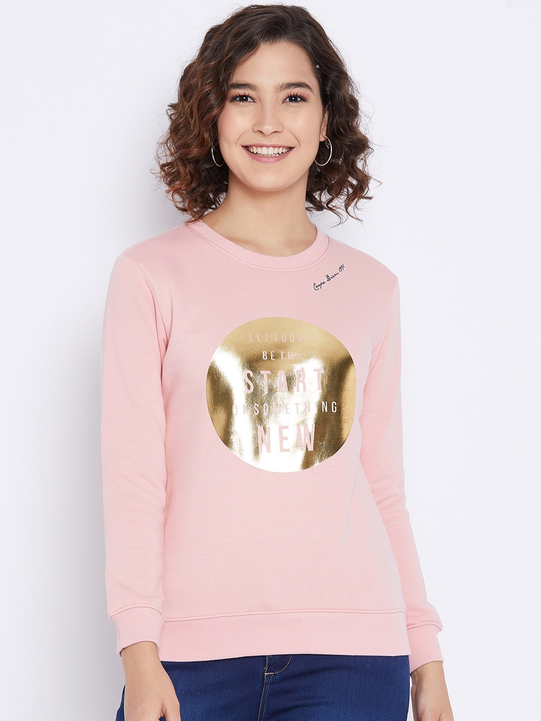 

Octave Women Pink Printed Sweatshirt