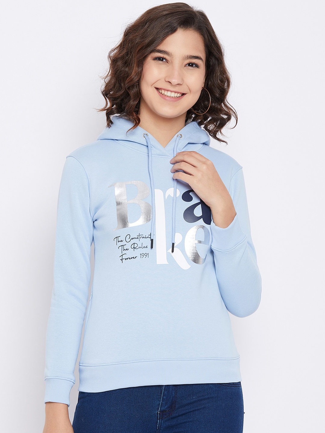 

Octave Women Blue Printed Sweatshirt