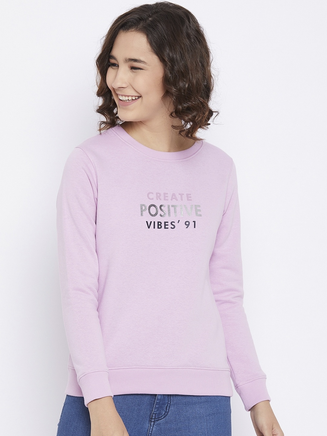 

Octave Women Lavender Printed Sweatshirt