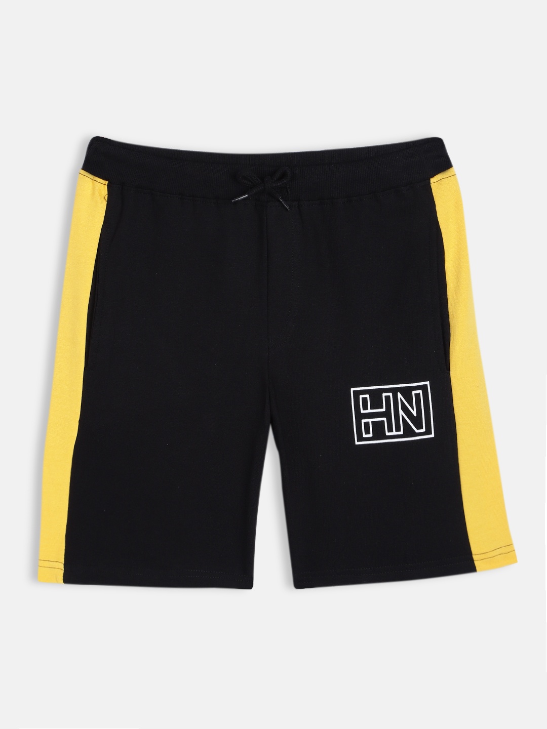 

HERE&NOW Boys Black Pure Cotton Regular Shorts