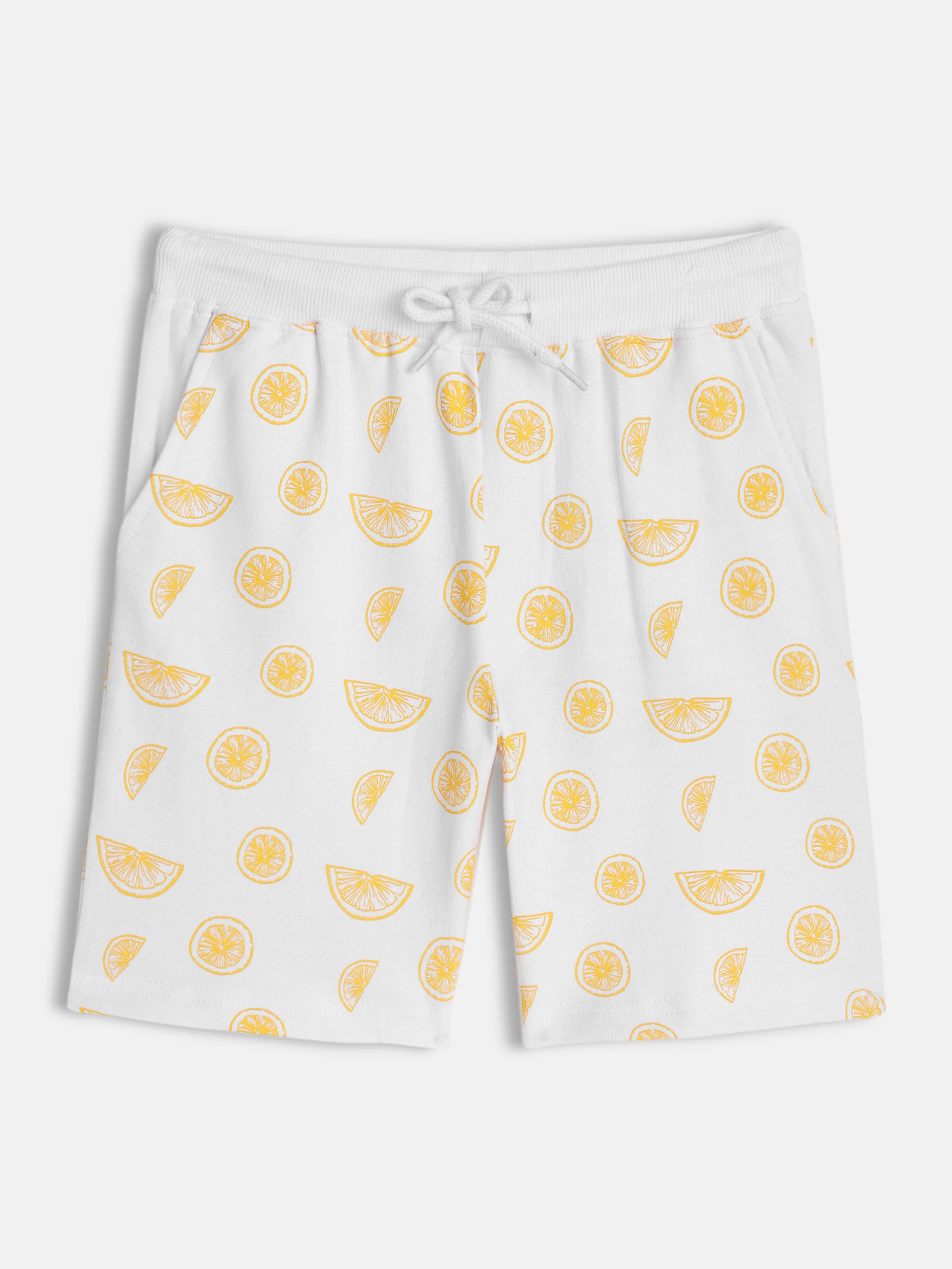 

HERE&NOW Boys White Conversational Printed Pure Cotton Shorts