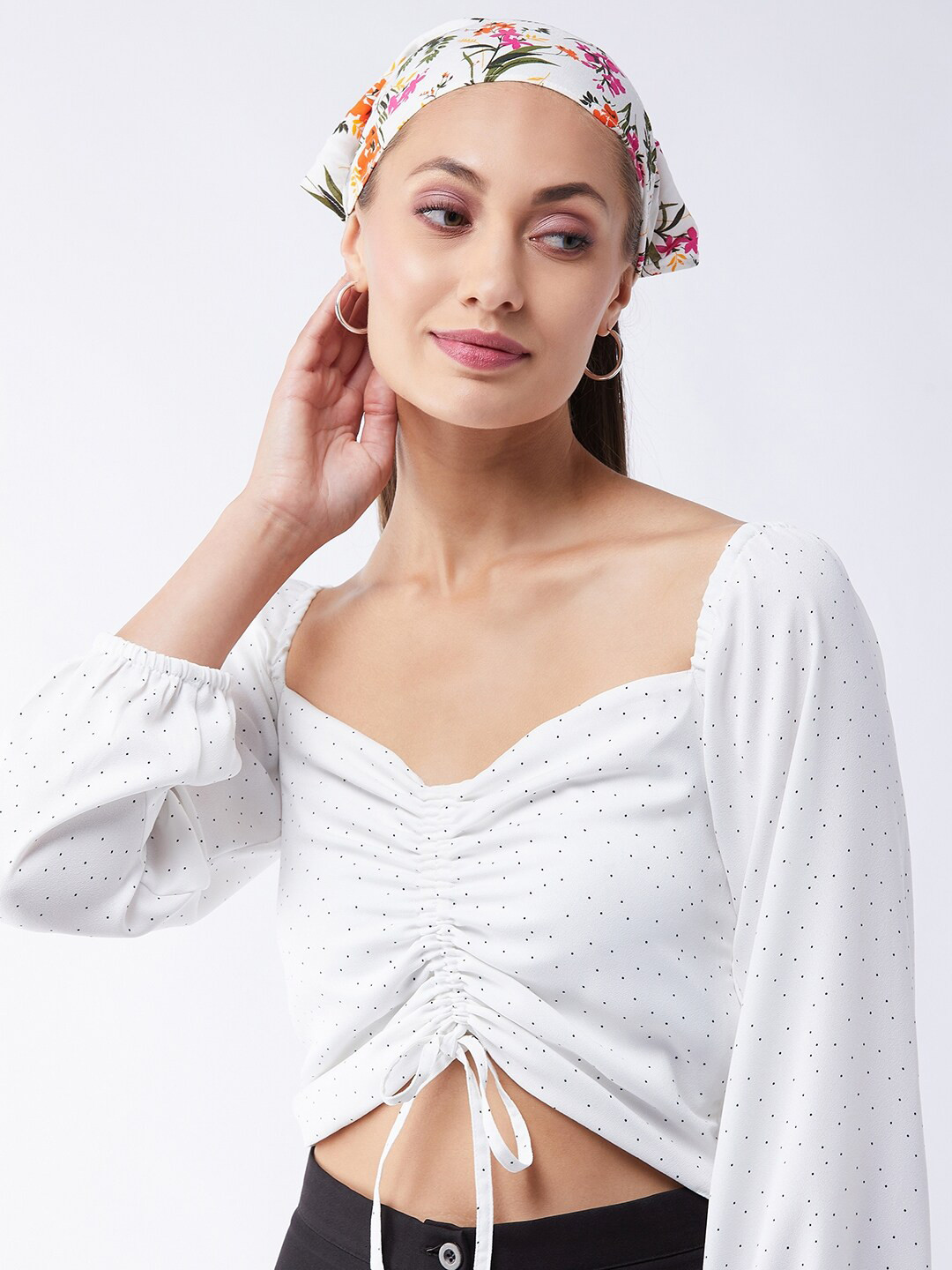 

MAGRE Women White & Pink Hairband