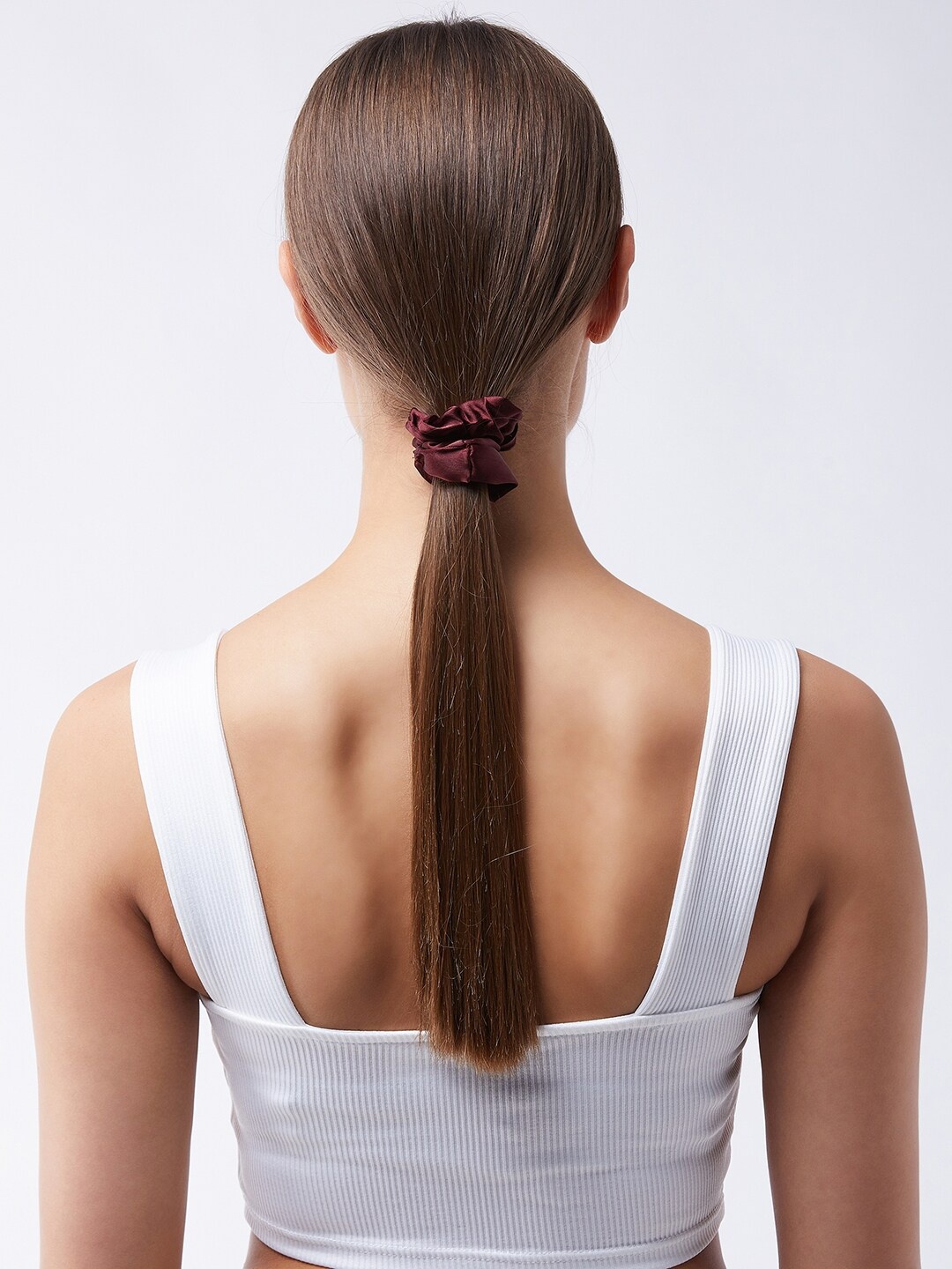 

MAGRE Women Burgundy Ponytail Holders