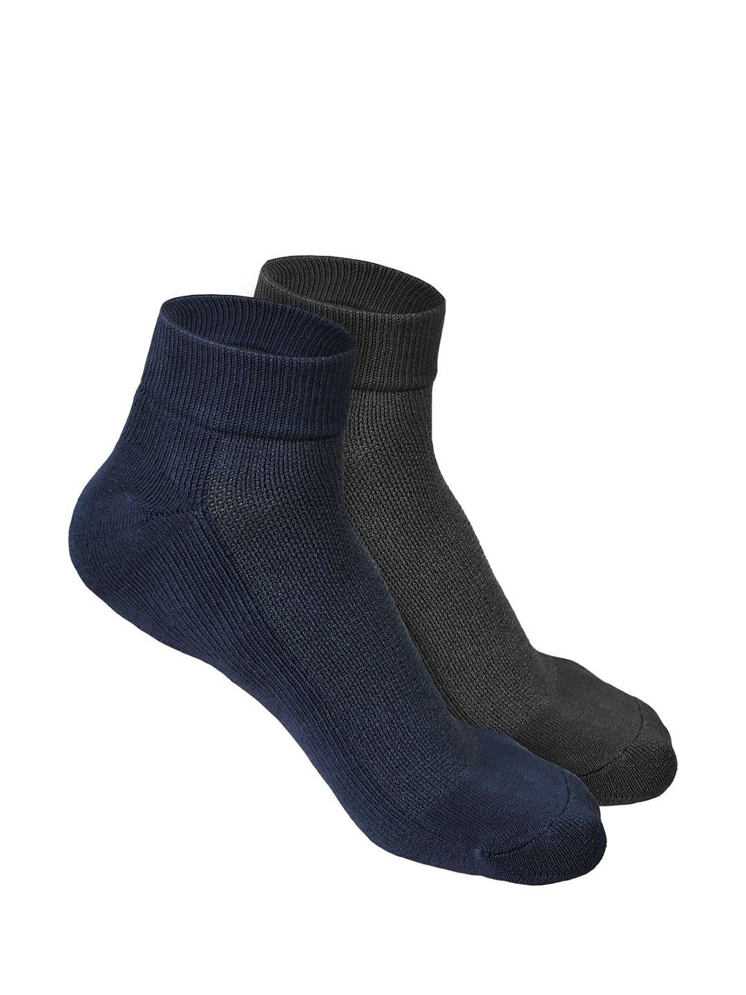 

Heelium Men Pack of 2 Bamboo Super Soft & Odour-Free Breathable Quater-Length Socks, Grey