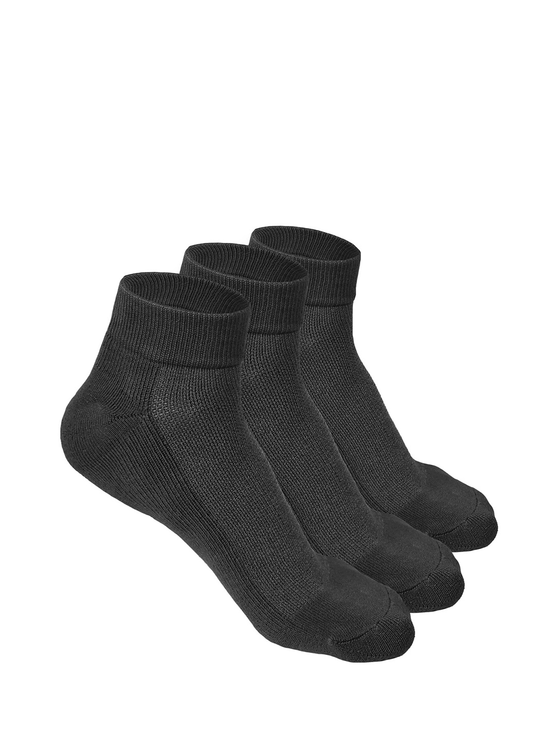 

Heelium Men Pack of 3 Bamboo Super Soft & Odour-Free Breathable Quater-Length Socks, Grey