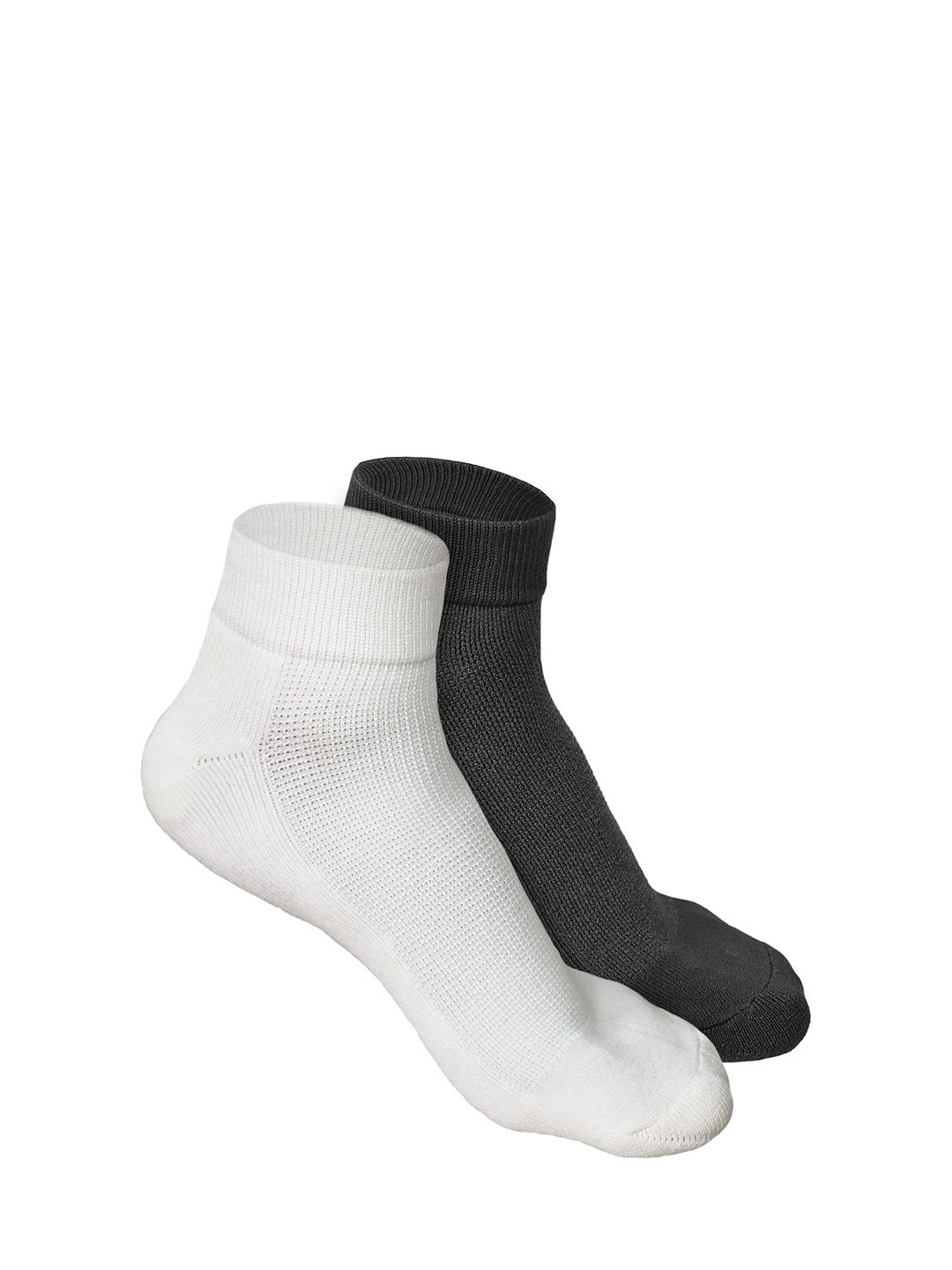 

Heelium Men Pack of 2 Bamboo Super Soft & Odour-Free Breathable Quater-Length Socks, Grey