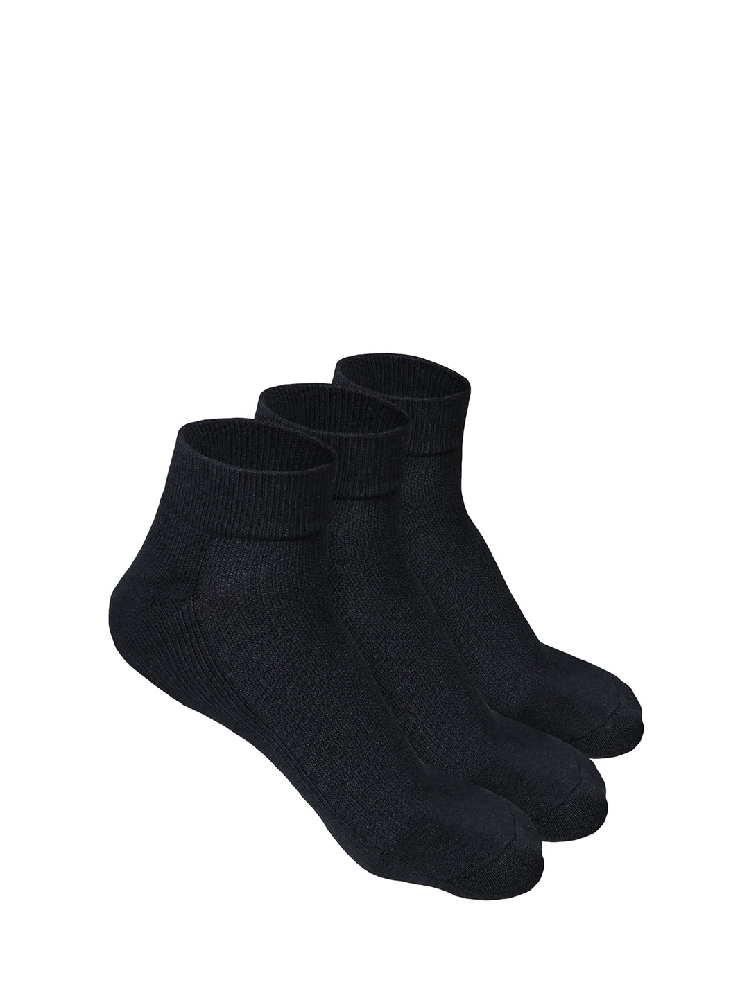 

Heelium Men Pack of 3 Bamboo Super Soft & Odour-Free Breathable Quater-Length Socks, Black