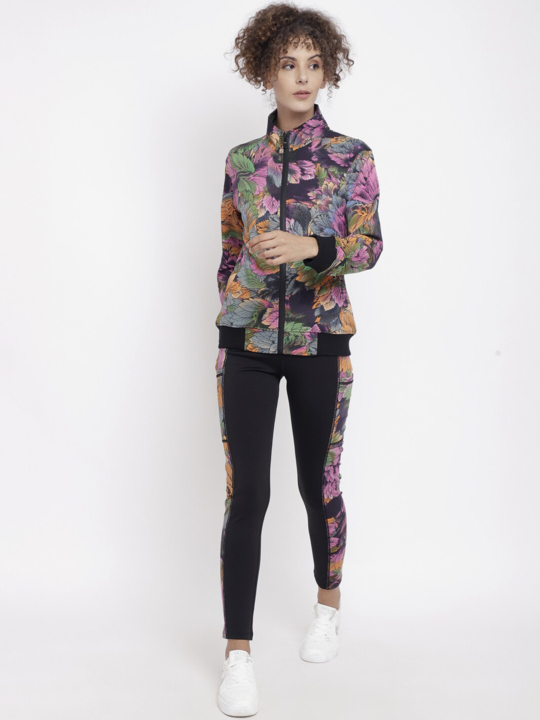 

Chkokko Women Pink & Black Track Suit