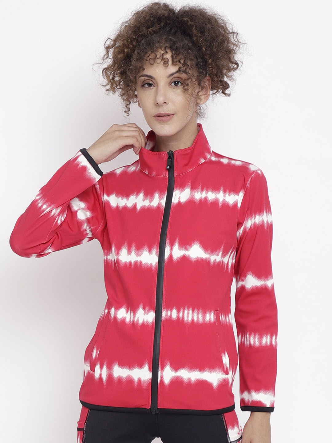 

CHKOKKO Women Pink Dry-Fit Sporty Jacket