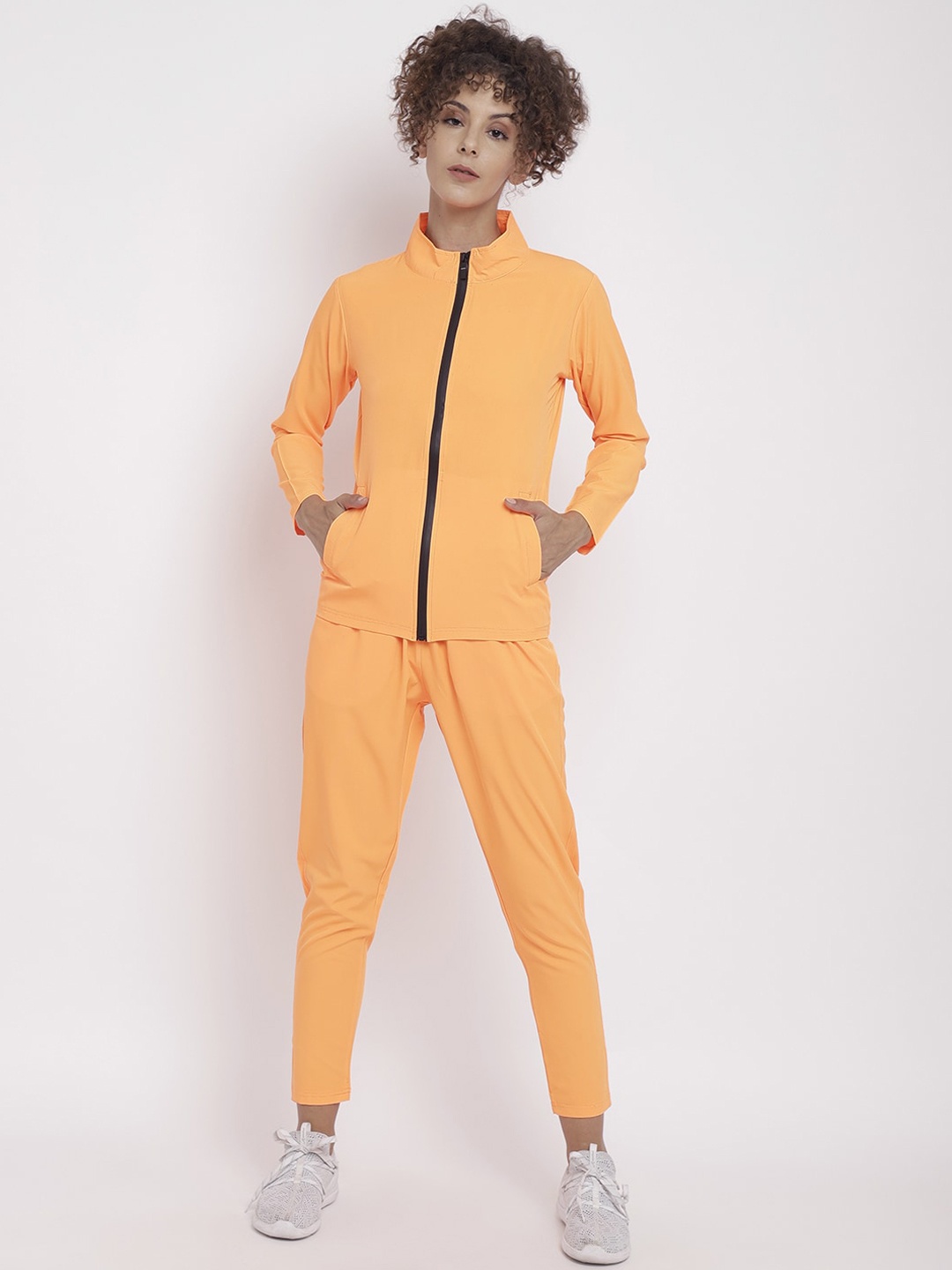 

Chkokko Women Orange Solid Tracksuit