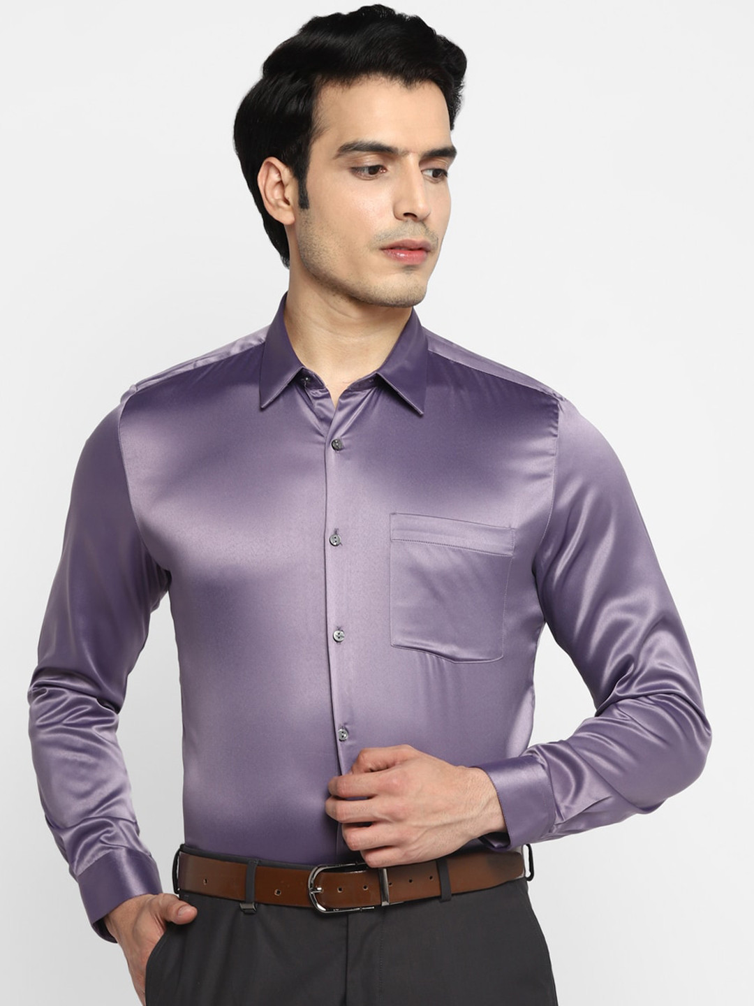 

Turtle Men Purple Slim Fit Opaque Casual Shirt