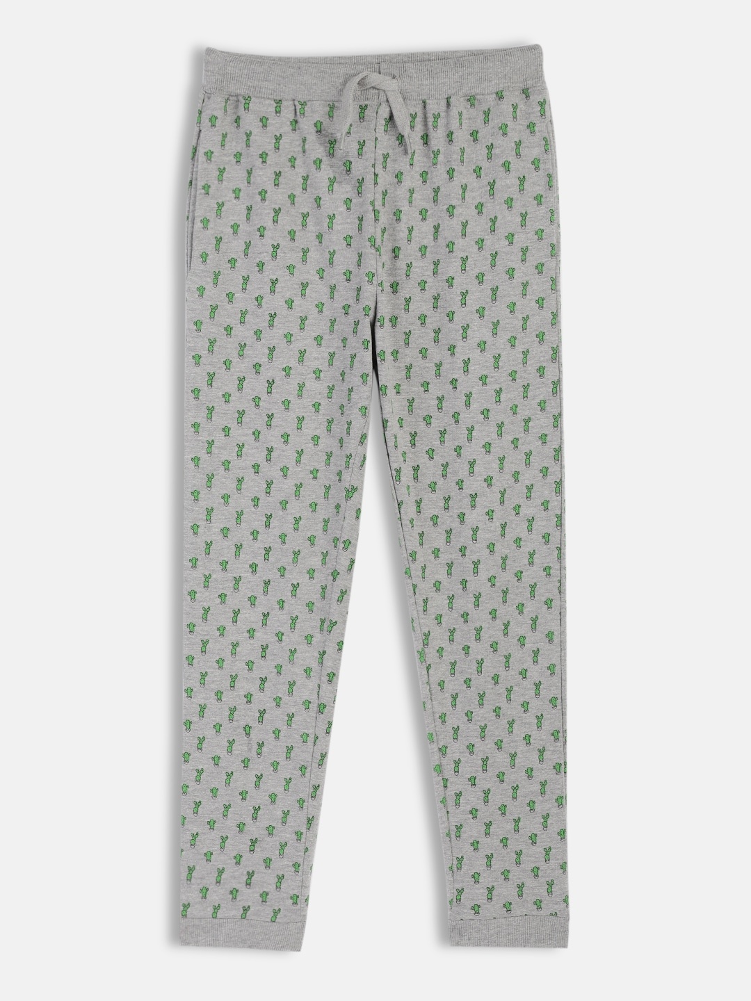 

HERE&NOW Boys Grey Printed Regular Fit Joggers