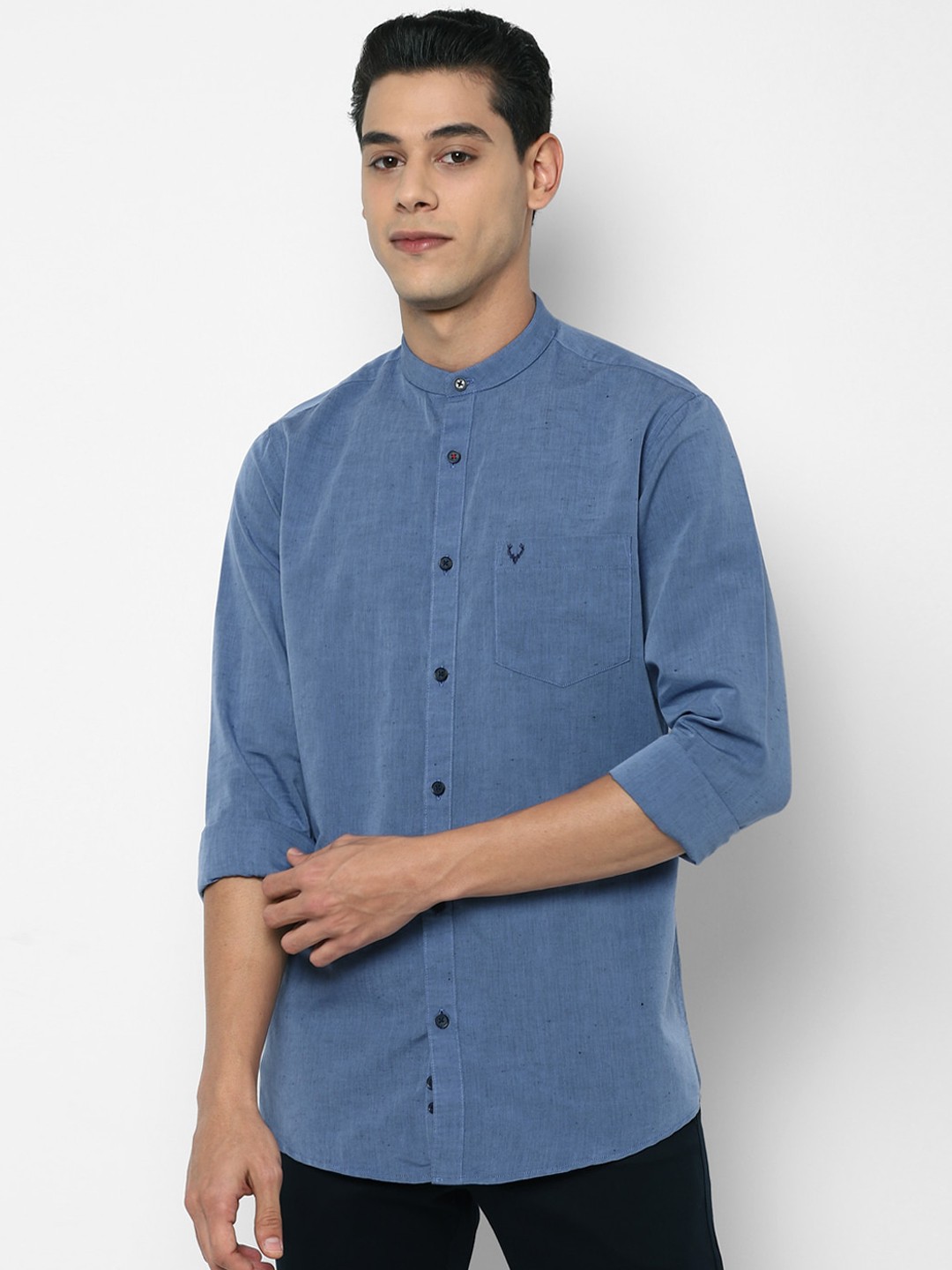 

Allen Solly Men Blue Slim Fit Opaque Casual Shirt