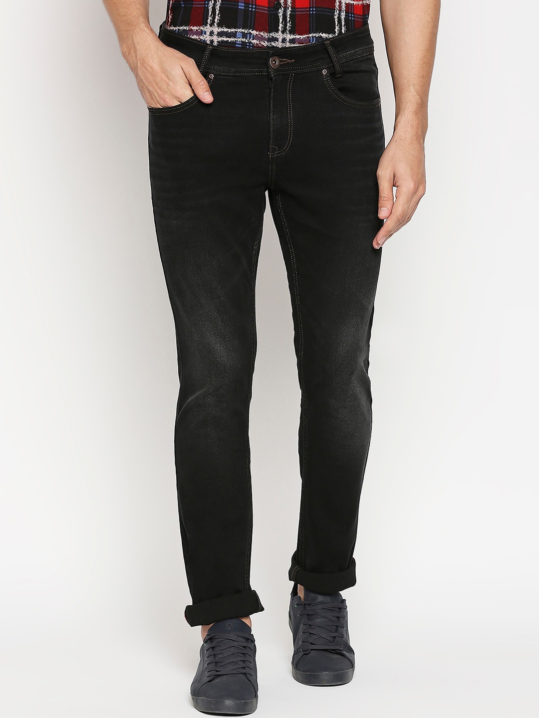 

Mufti Men Black Slim Fit Light Fade Jeans