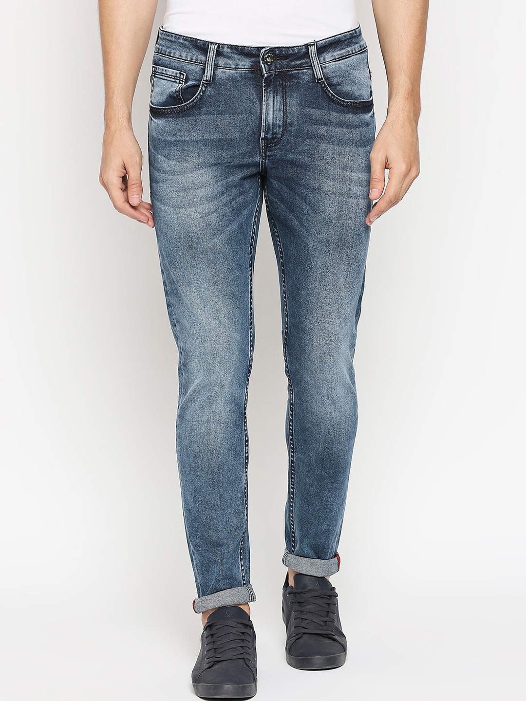 

Mufti Men Blue Skinny Fit Heavy Fade Jeans