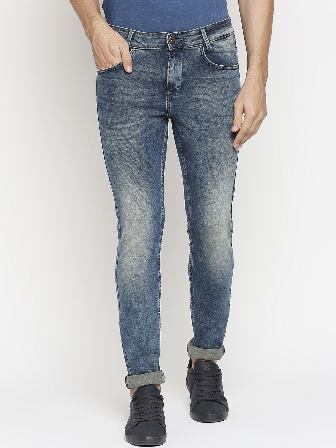 

Mufti Men Blue Skinny Fit Heavy Fade Jeans