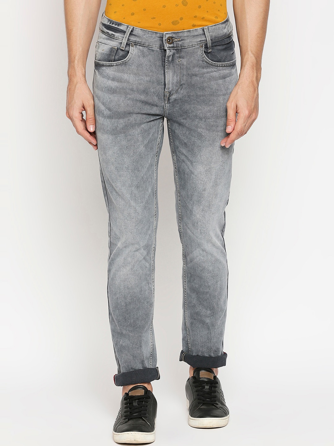 

Mufti Men Grey Heavy Fade Jeans