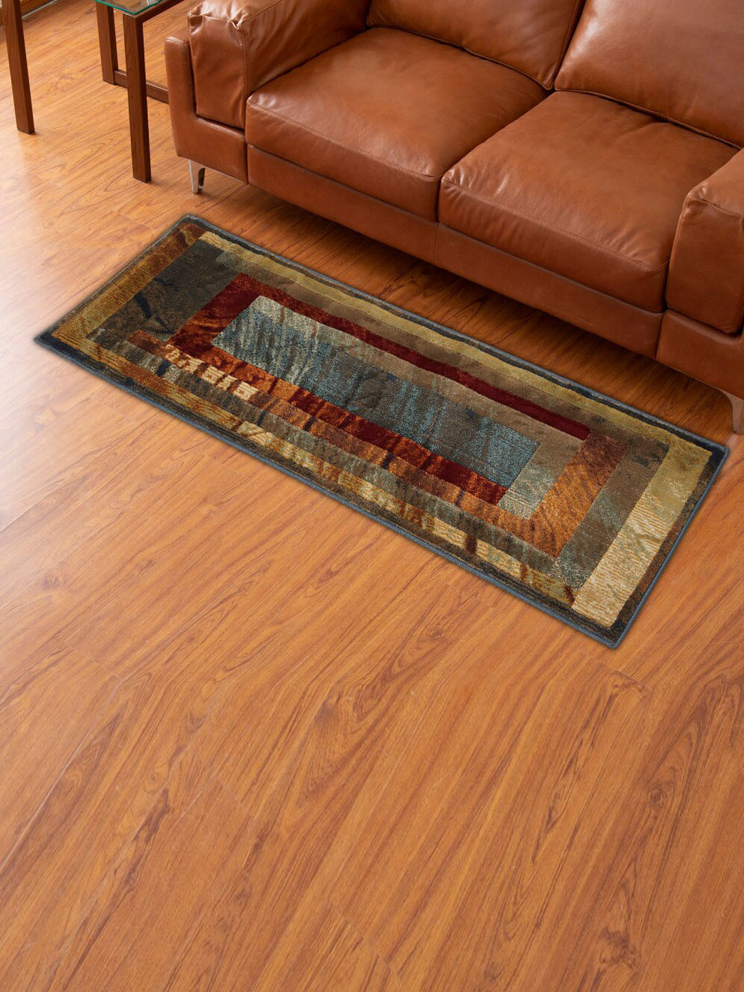 

Home Centre Brown & Grey Geometric Printed Anti-Skid Carpet