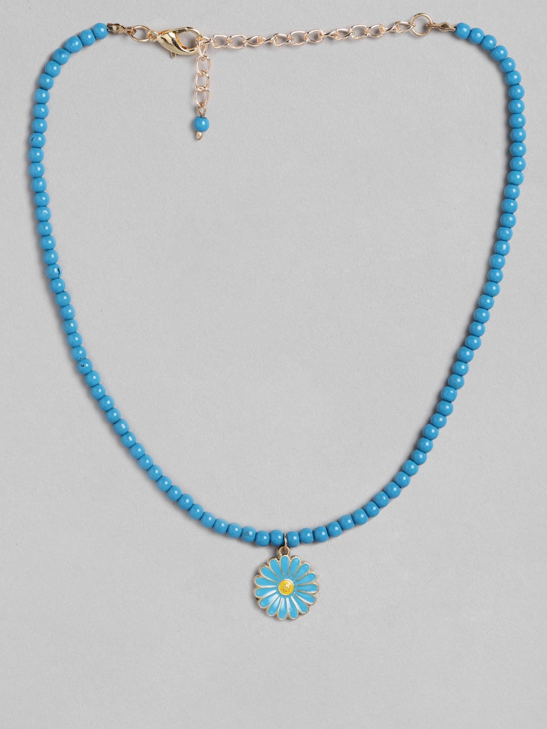 

Blueberry KIDS Girls Blue Gold-Plated Handcrafted Beaded Necklace
