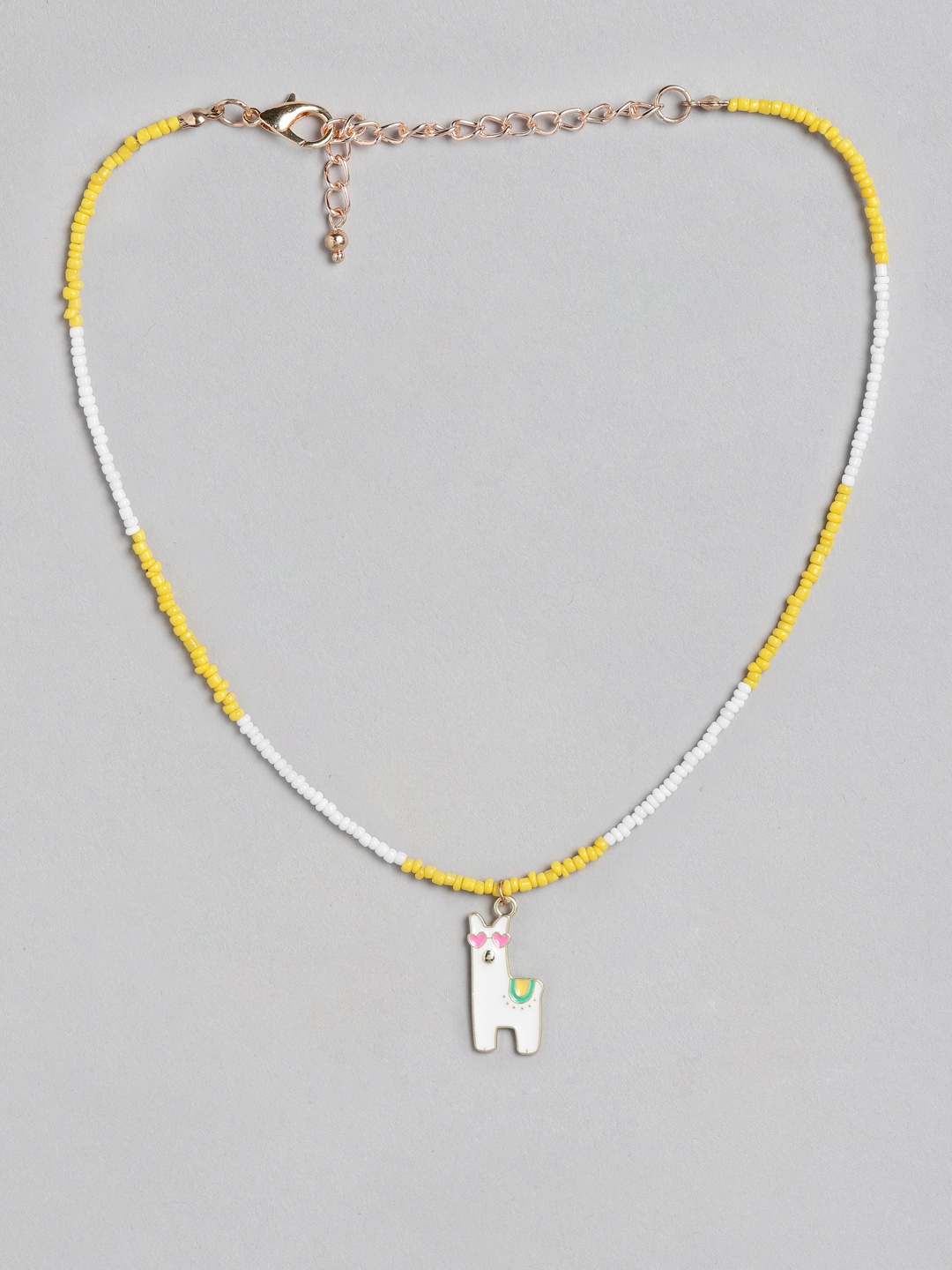 

Blueberry KIDS Girls Yellow & White Gold-Plated Handcrafted Necklace