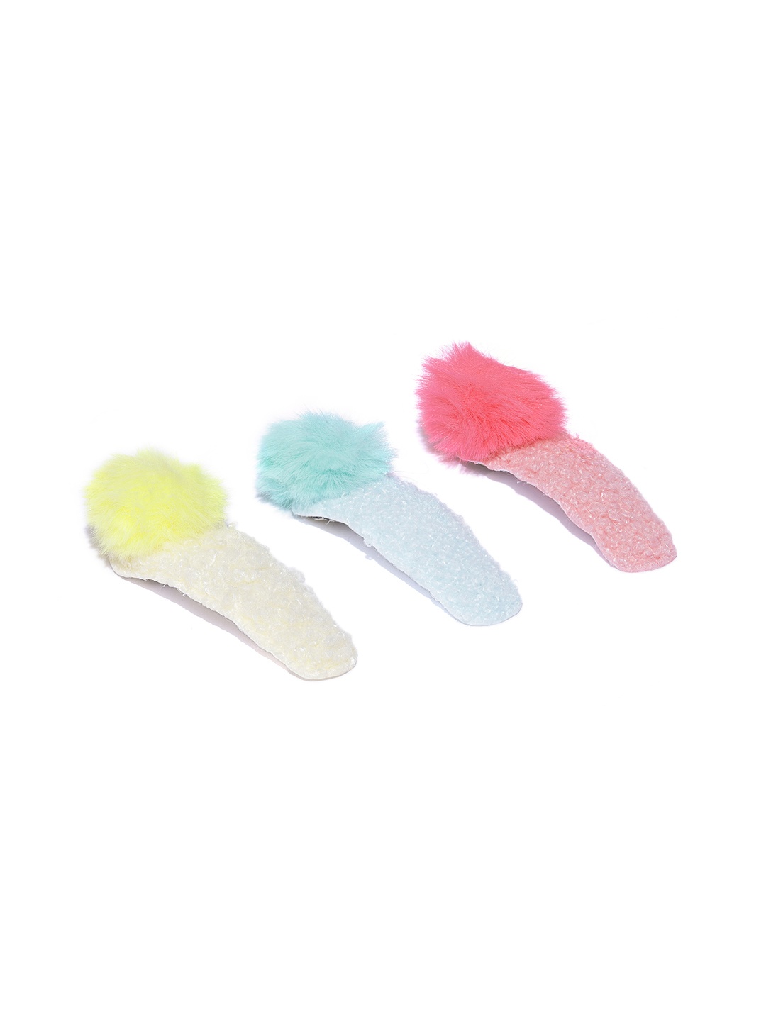 

Blueberry KIDS Girls Blue & Pink Set of 3 Fur Tic Tac Hair Clip