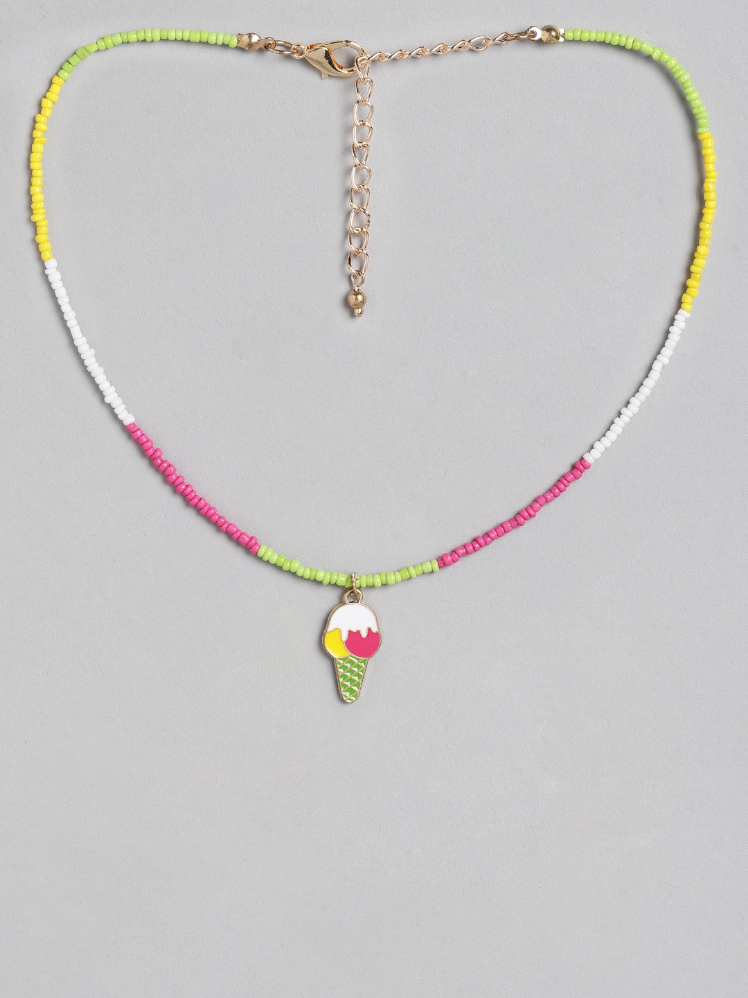 

Blueberry KIDS Girls Multicoloured Gold-Plated Handcrafted Beaded Necklace, Multi