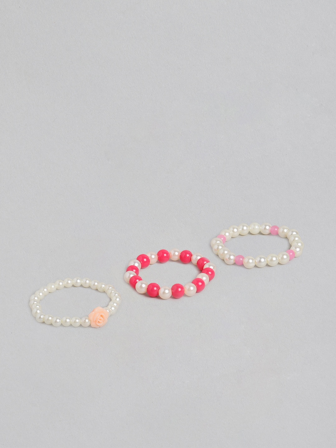 

Blueberry KIDS Girls 3 Multicoloured Handcrafted Multistrand Bracelet, Multi