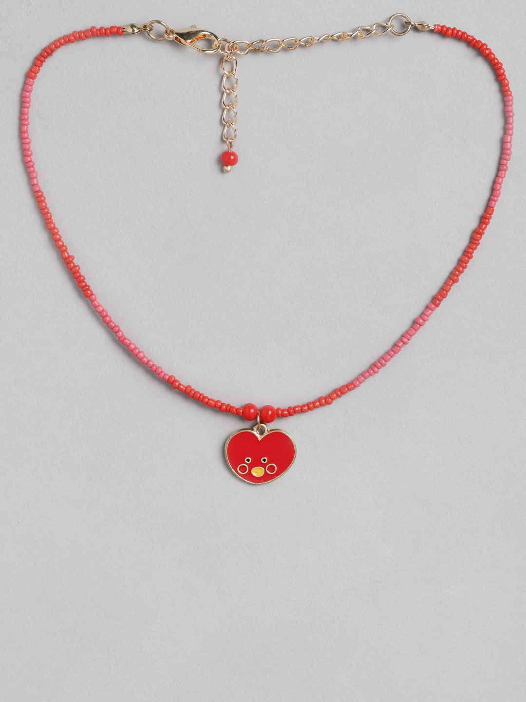 

Blueberry KIDS Girls Red Gold-Plated Handcrafted Beaded Necklace