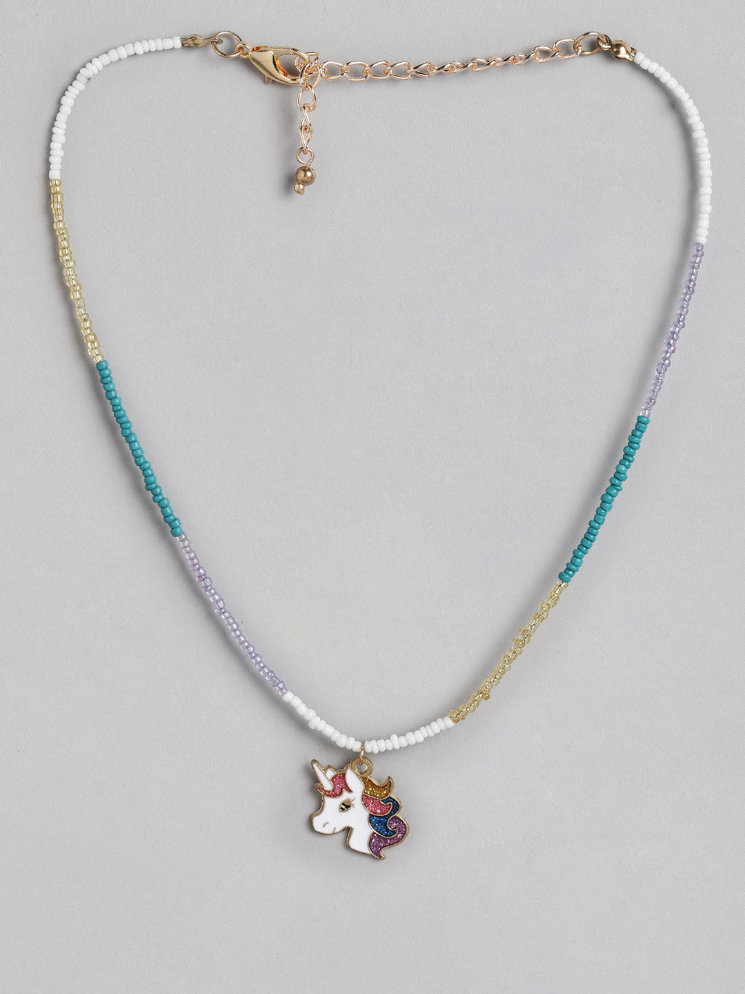 

Blueberry KIDS Girls Multicoloured Gold-Plated Handcrafted Beaded Necklace, Multi