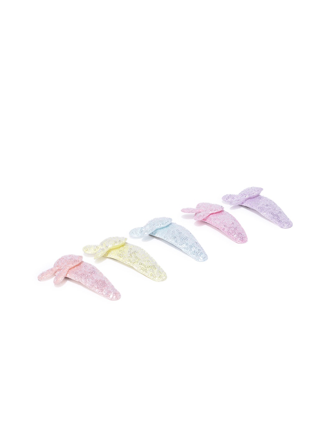 

Blueberry KIDS Girls Set of 5 Embellished Tic Tac Hair Clip, Pink