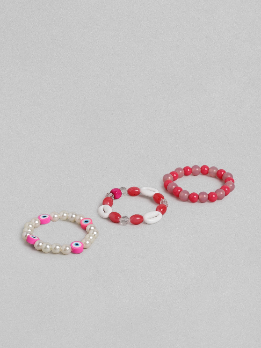 

Blueberry KIDS Girls 3 Multicoloured Handcrafted Multistrand Bracelet, Multi