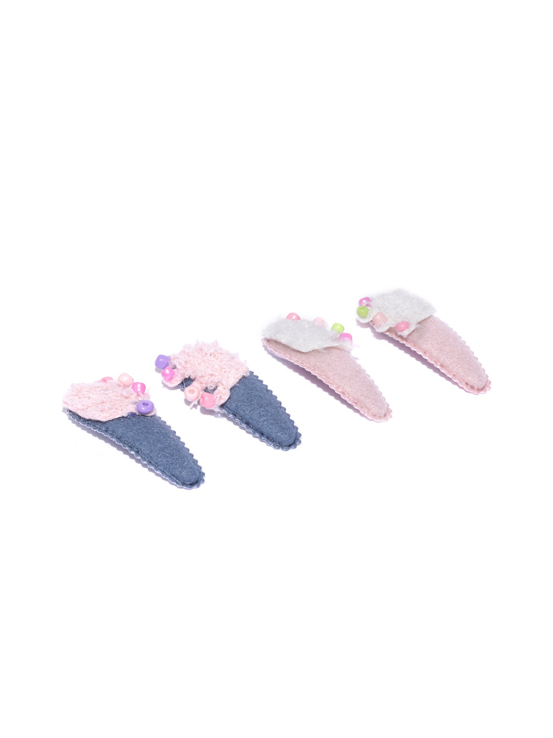 

Blueberry KIDS Girls Blue & Pink Set of 4 Embellished Tic Tac Hair Clip