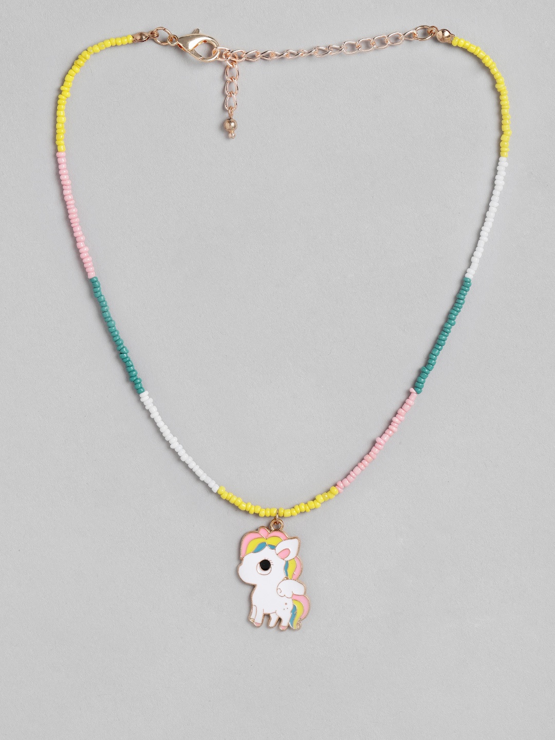 

Blueberry KIDS Girls Multicoloured Gold-Plated Beaded Handcrafted Necklace, Multi