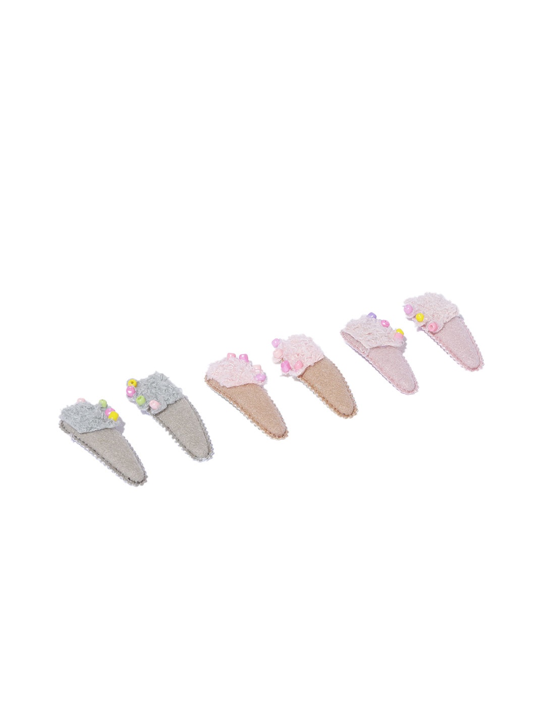 

Blueberry KIDS Girls Pink & Grey Set of 6 Tic Tac Hair Clip