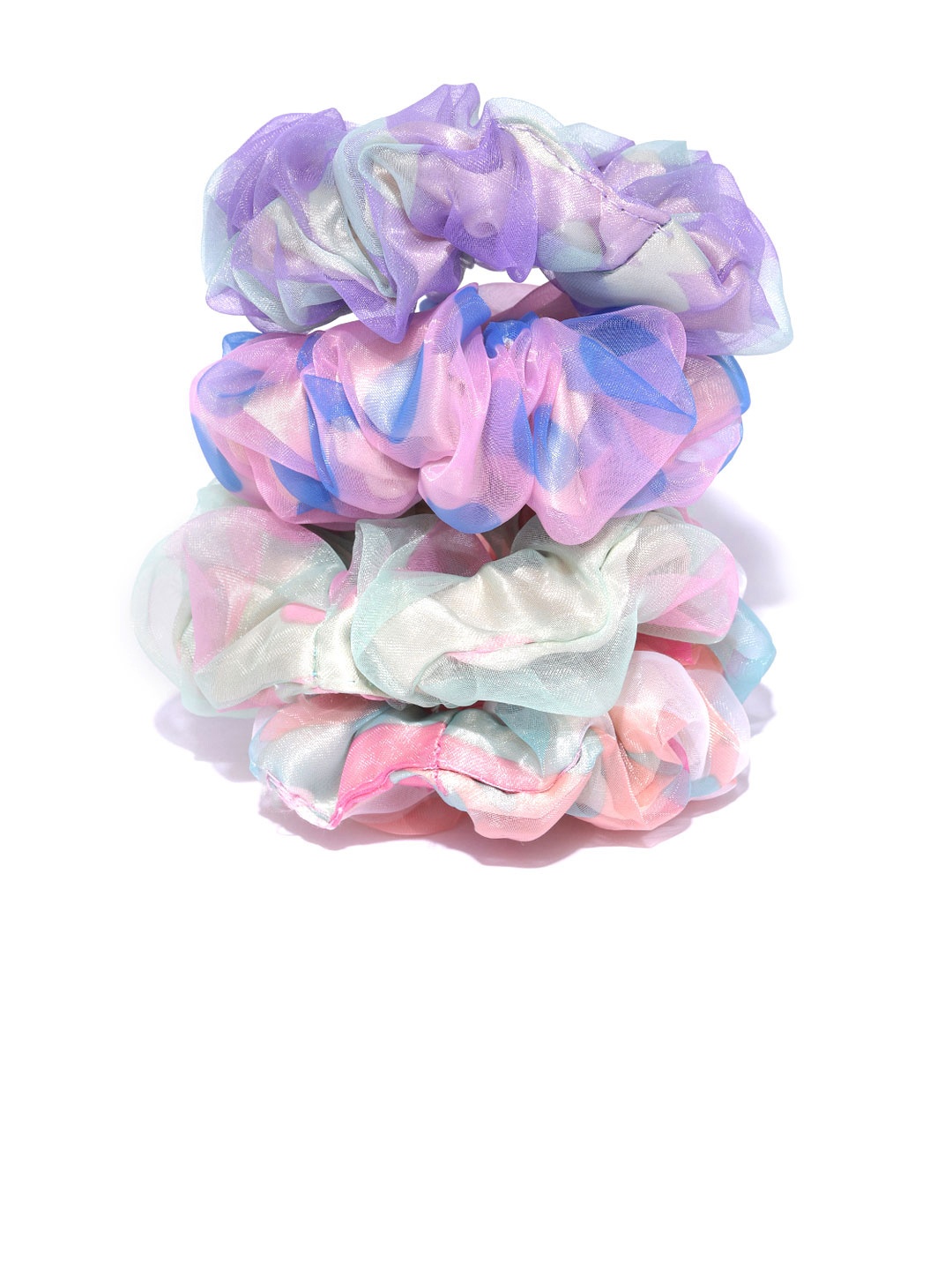 

Blueberry KIDS Girls Blue & Pink Set of 4 Ponytail Holders