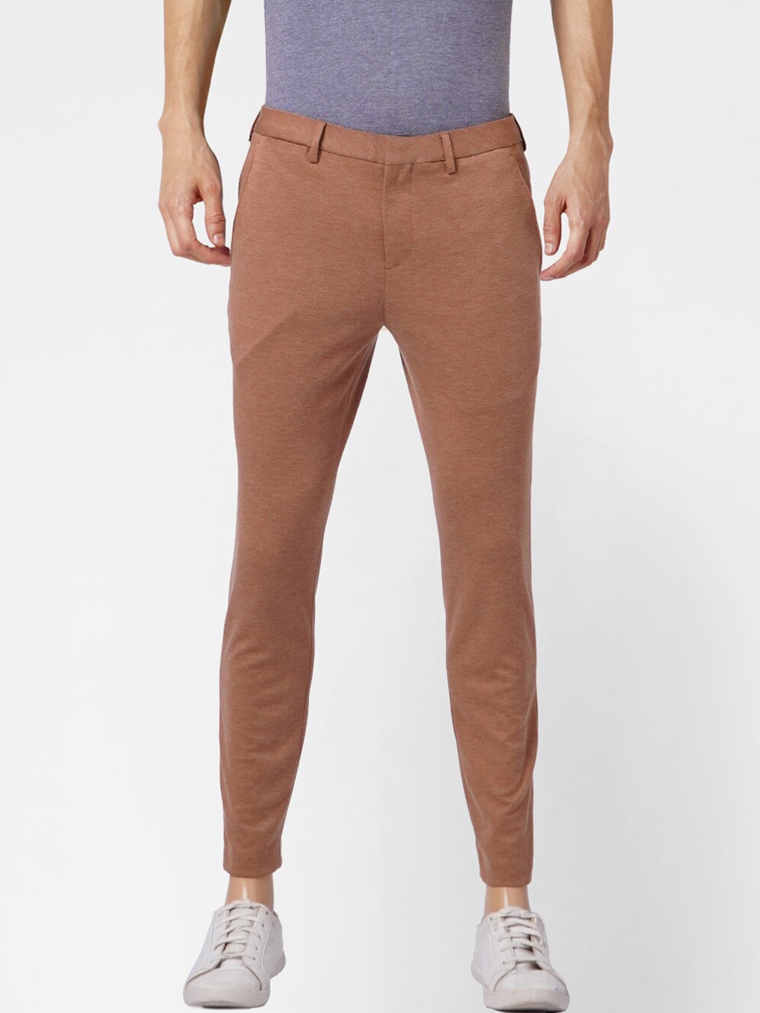 

Jack & Jones Men Brown Slim Fit Trousers