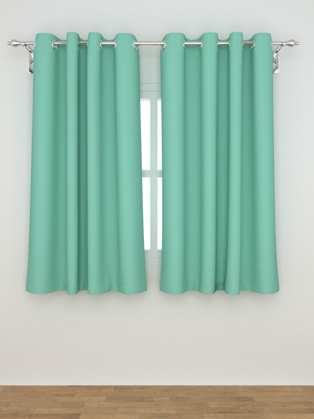 

Home Centre Green Set of 2 Window Curtains