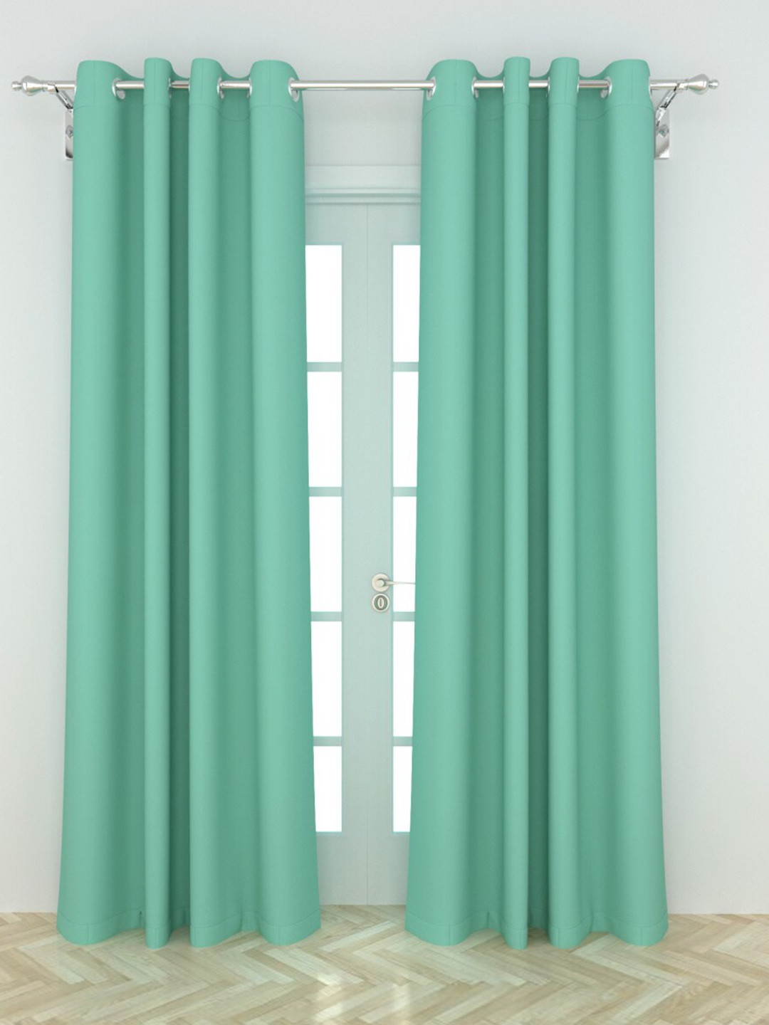

Home Centre Green Set of 2 Long Door Curtains