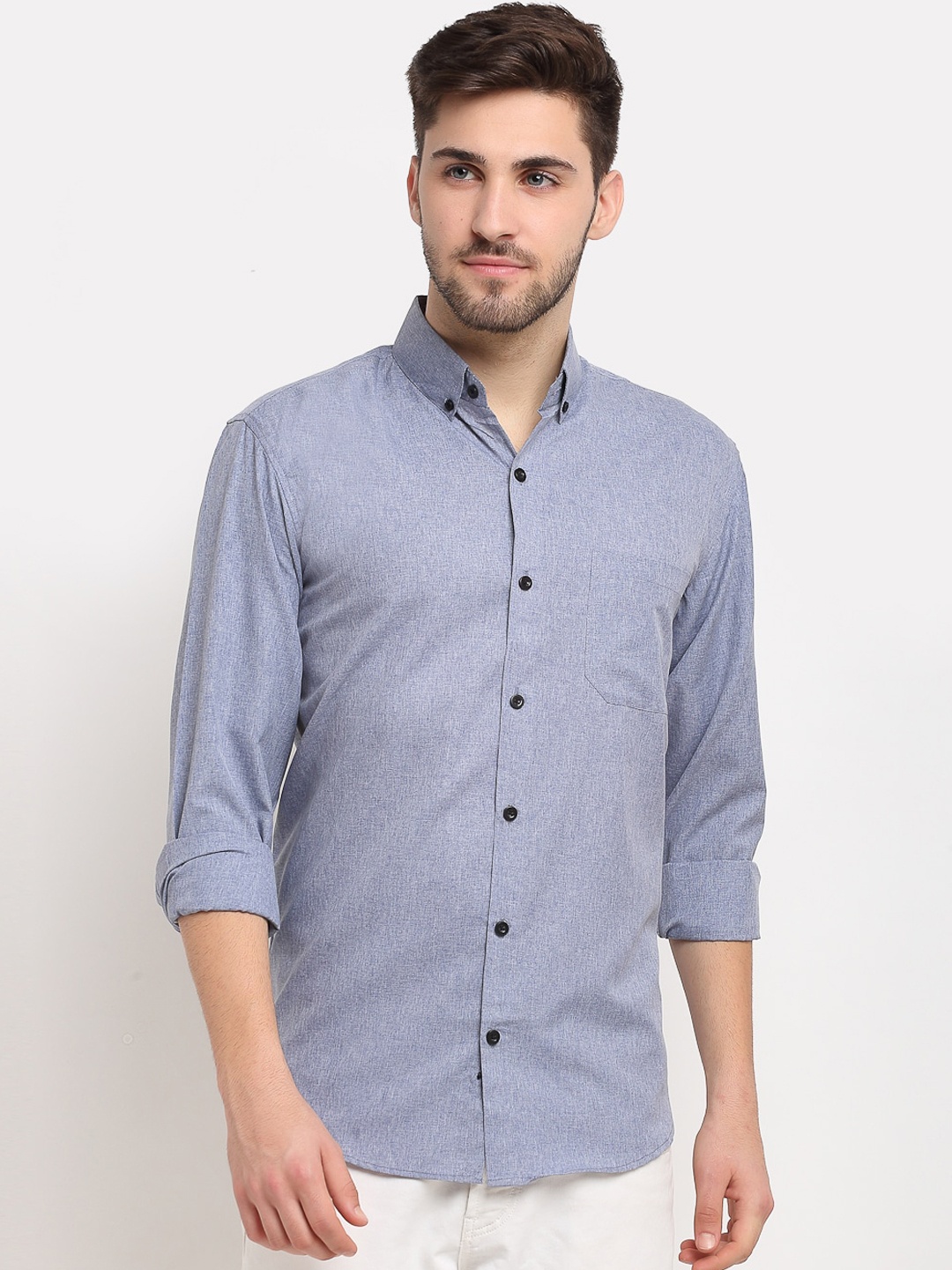 

JAINISH Men Grey Opaque Casual Shirt