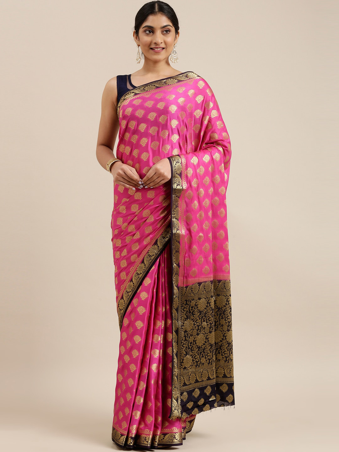

The Chennai Silks Pink Woven Design