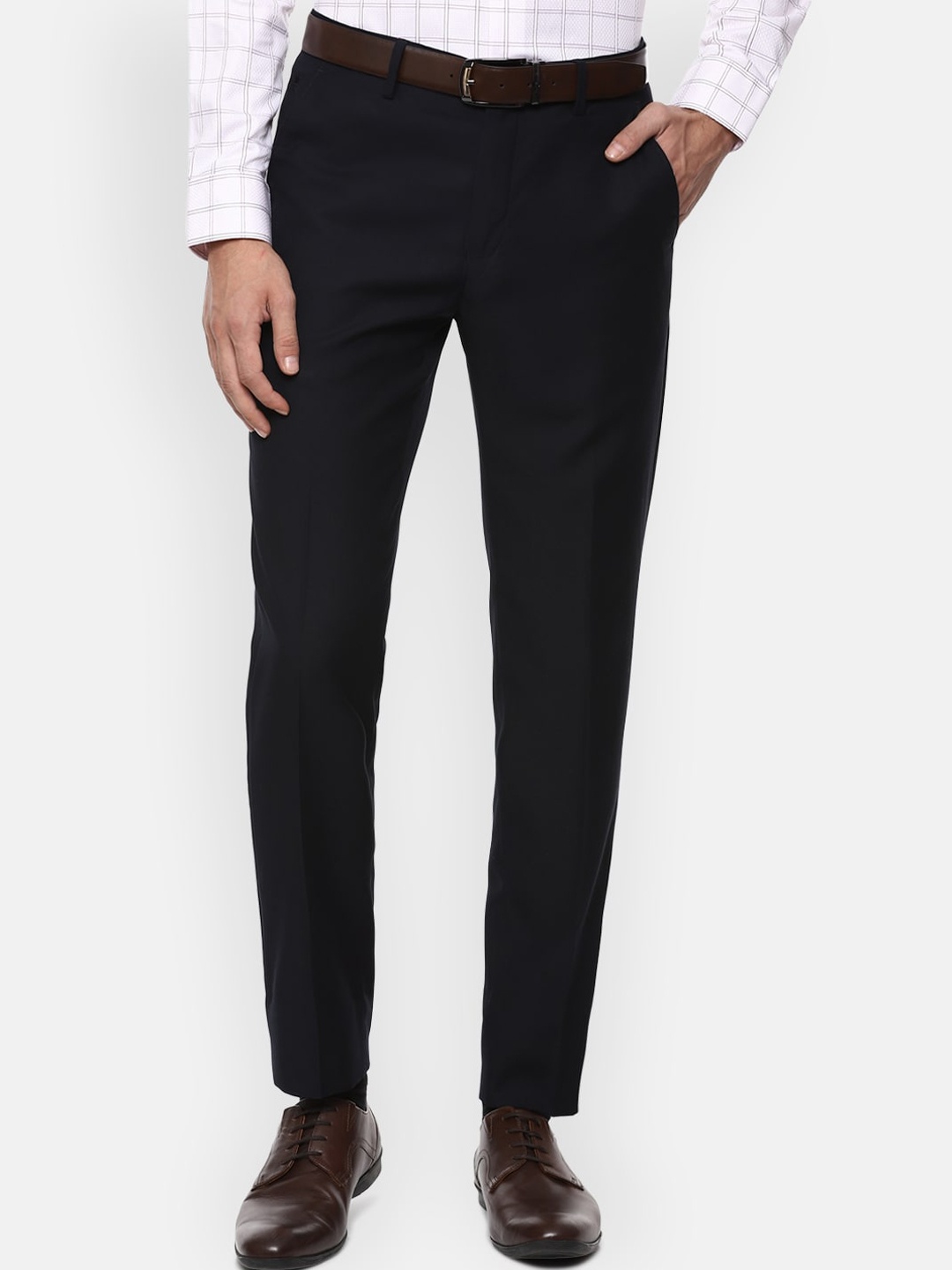 

Louis Philippe Men Black Slim Fit Formal Trousers