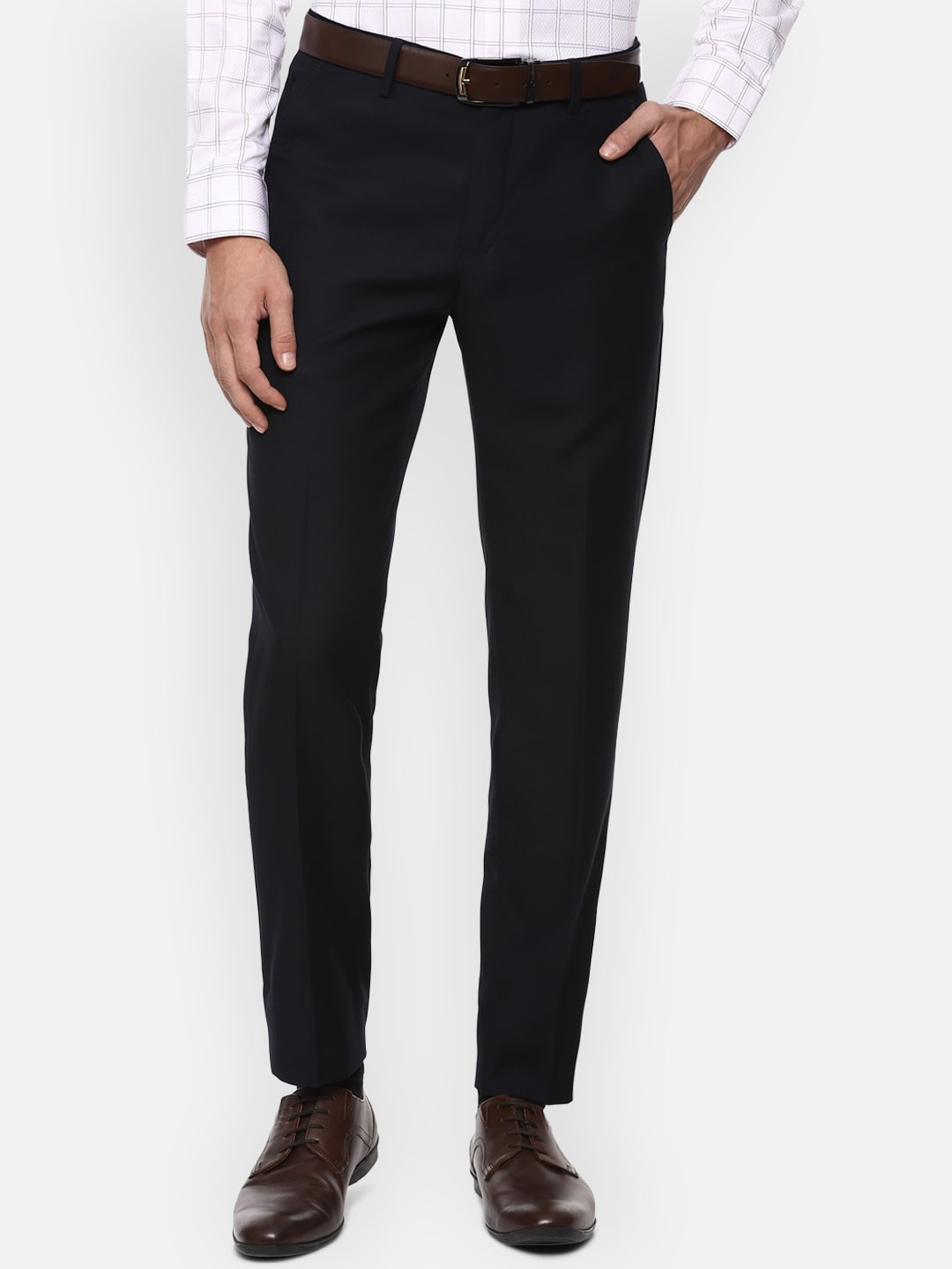 

Louis Philippe Men Black Slim Fit Formal Trousers