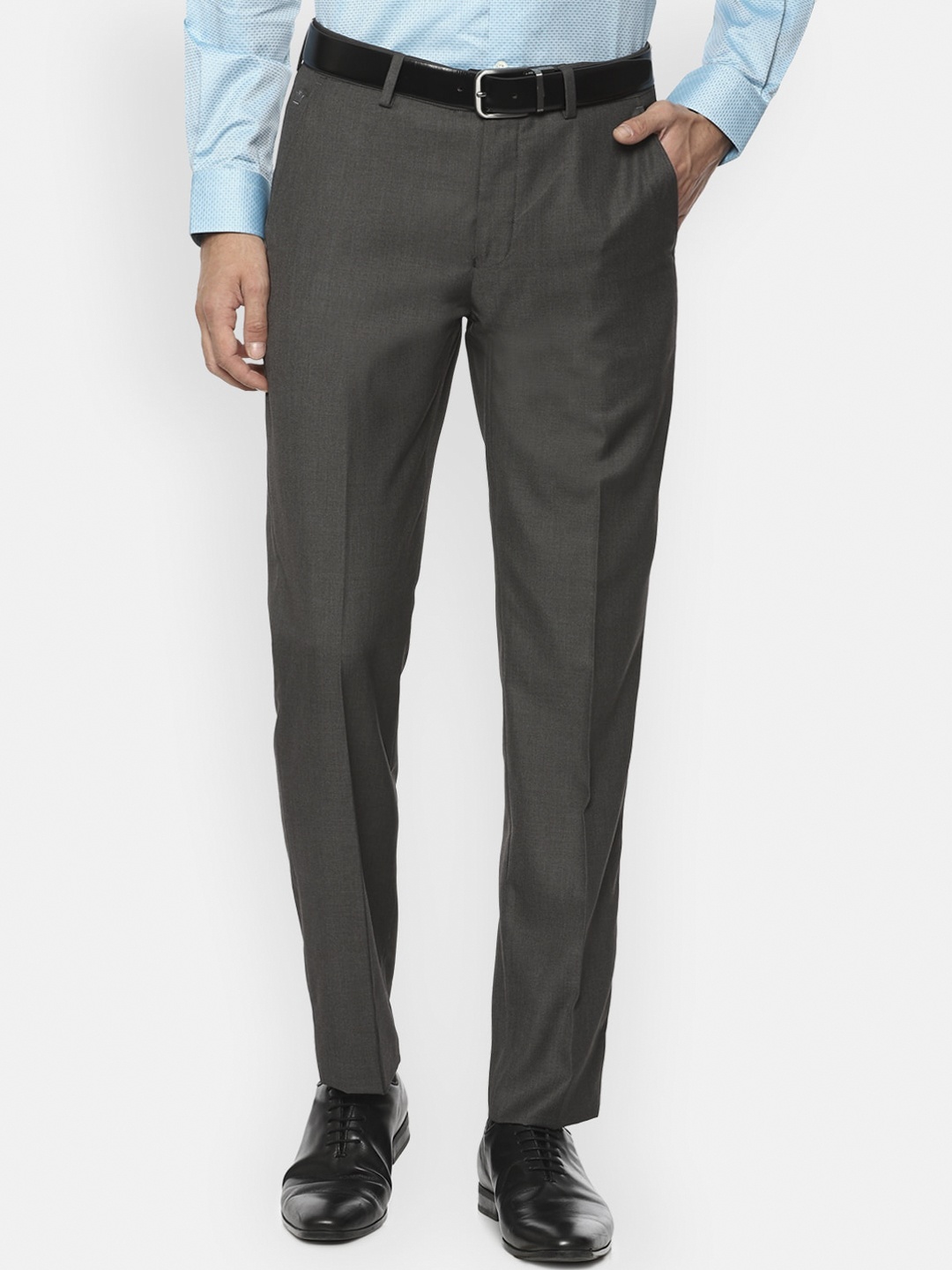

Louis Philippe Men Grey Slim Fit Formal Trousers