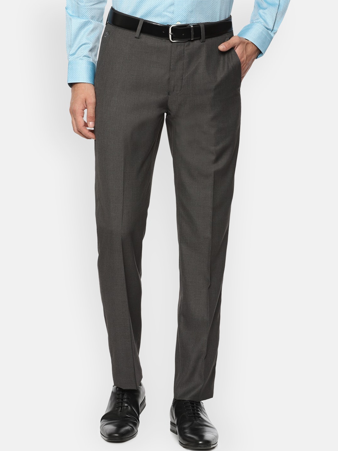 

Louis Philippe Men Grey Slim Fit Formal Trousers