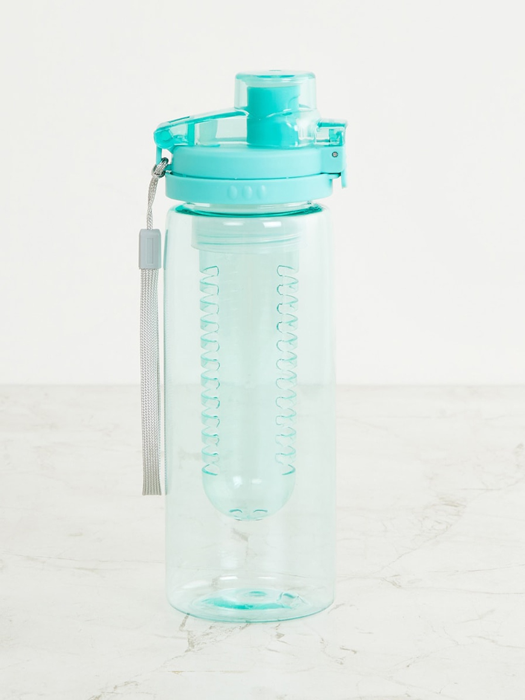 

Home Centre Blue Solid Single Wall Infuser Bottle With Flip Lid 700 ML