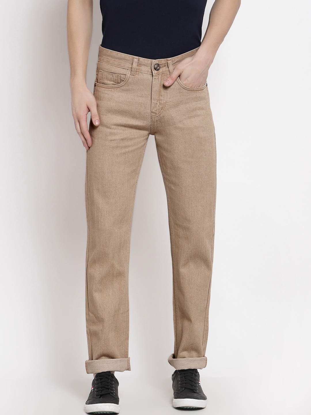

FEVER Men Camel Brown Straight Fit Jeans